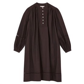Skall Studio Leaf Skjortekjole, Dark Brown 